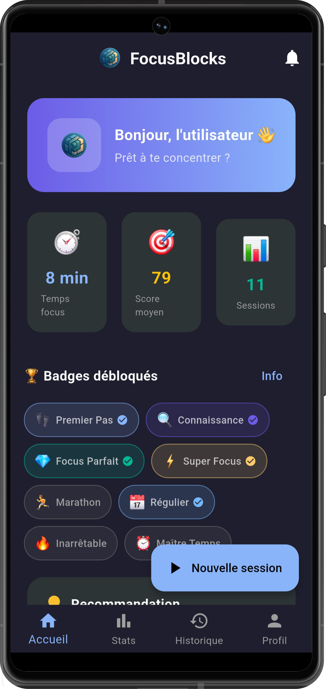 FocusBlocks Application